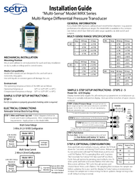 Thumbnail of document Manual - MRC Multi-Range Critical Pressure Transducer